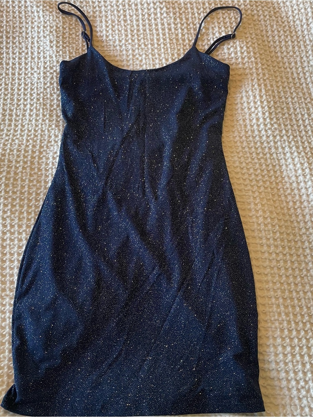 Lucy in the Sky Navy Sparkle Mini Slip Dress